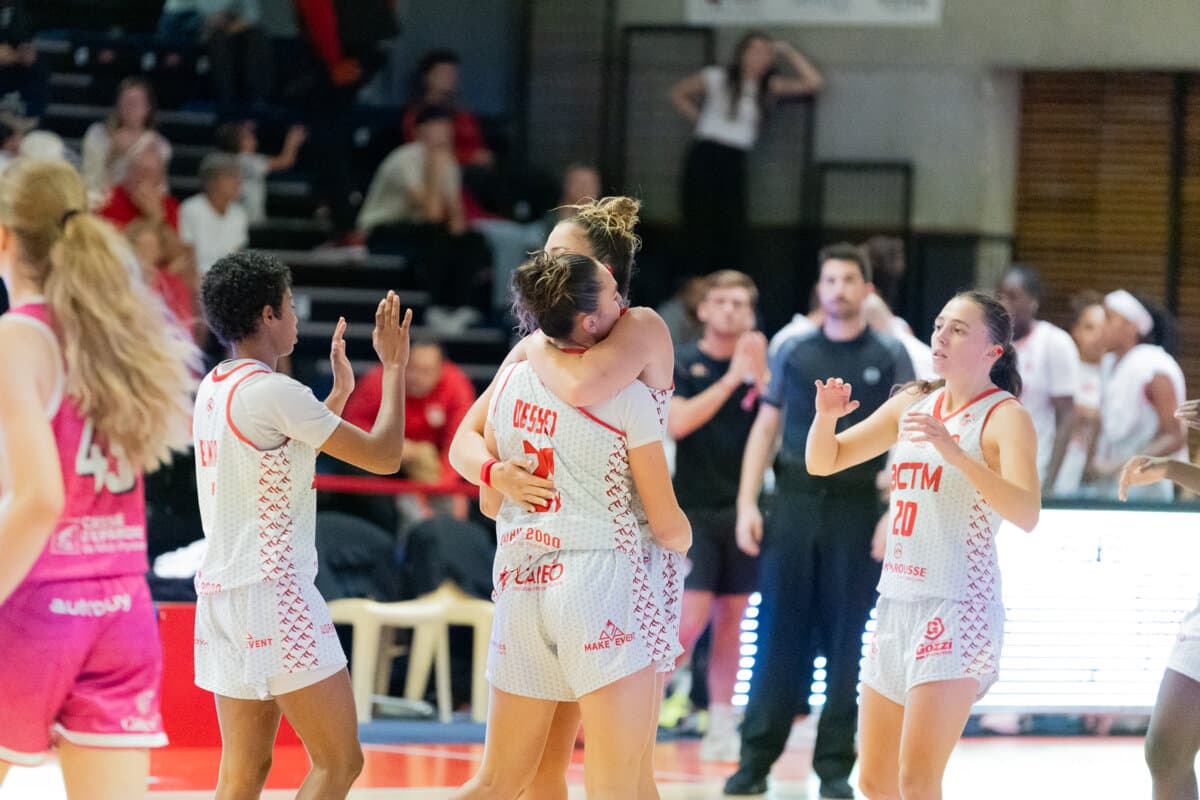 Nathalie Desset, Elena Zemoura et Maroussia Droguet (La Tronche Meylan) face à Toulouse M.B., La Boulangère Wonderligue, 7 octobre 2026