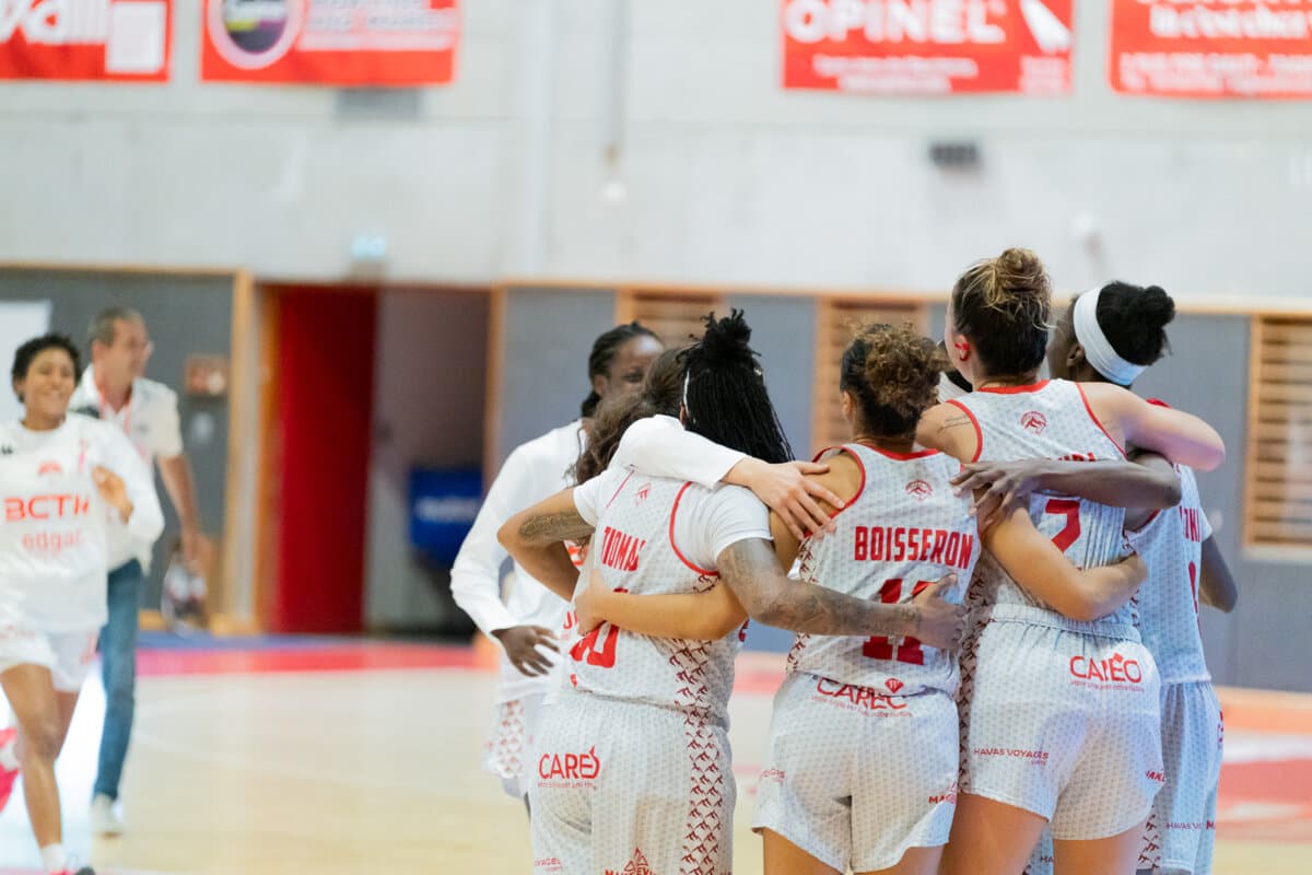 Jasmine Thomas, Tilise Boisseron et Elena Zemoura (La Tronche Meylan) face à Toulouse M.B., La Boulangère Wonderligue, 7 octobre 2026