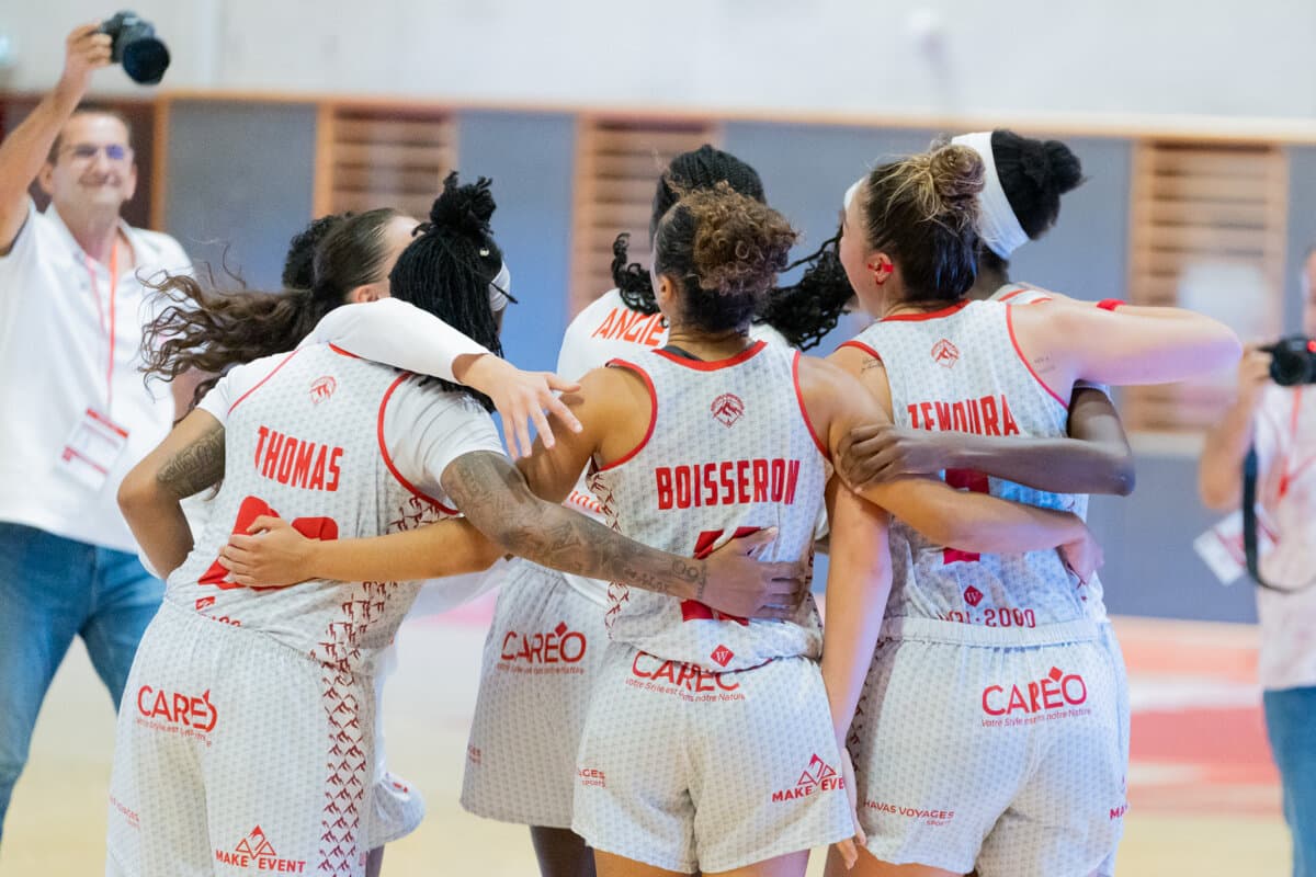 Jasmine Thomas, Tilise Boisseron et Elena Zemoura (La Tronche Meylan) face à Toulouse M.B., La Boulangère Wonderligue, 7 octobre 2026