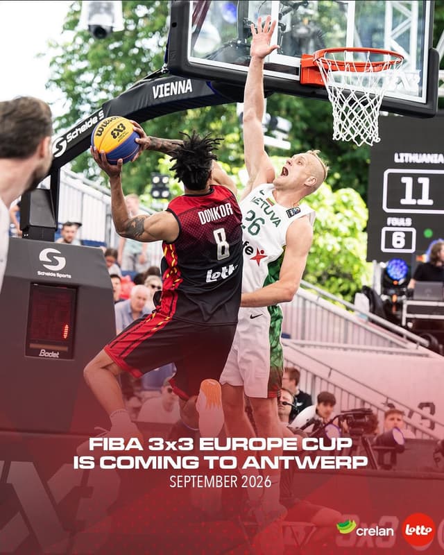 L&rsquo;Euro de basket de 3×3 à Anvers en 2026