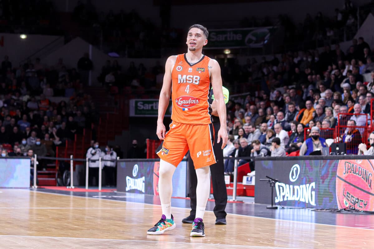 Scott Bamforth (Le Mans) face à Paris Basketball, Betclic ELITE, 5 mars 2022