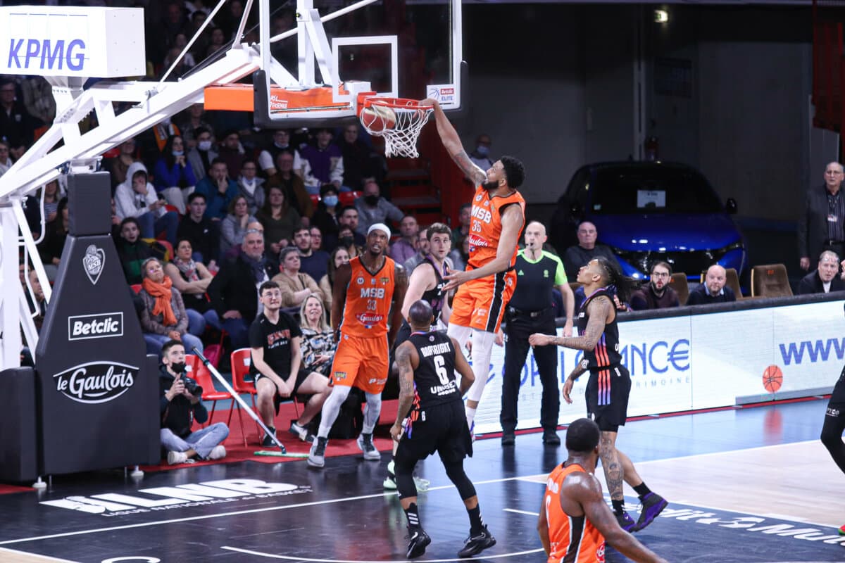 TaShawn Thomas (Le Mans) face à Paris Basketball, Betclic ELITE, 5 mars 2022