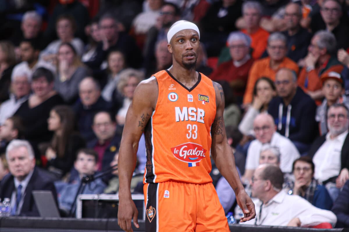 Dante Cunningham (Le Mans) face à Paris Basketball, Betclic ELITE, 5 mars 2022