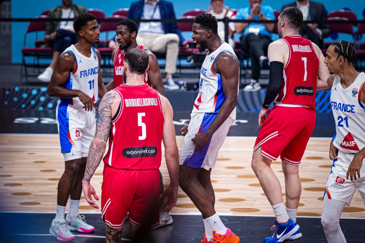 Mouhammadou Jaiteh (France) face à Géorgie, EuroBasket, 7 septembre 2025