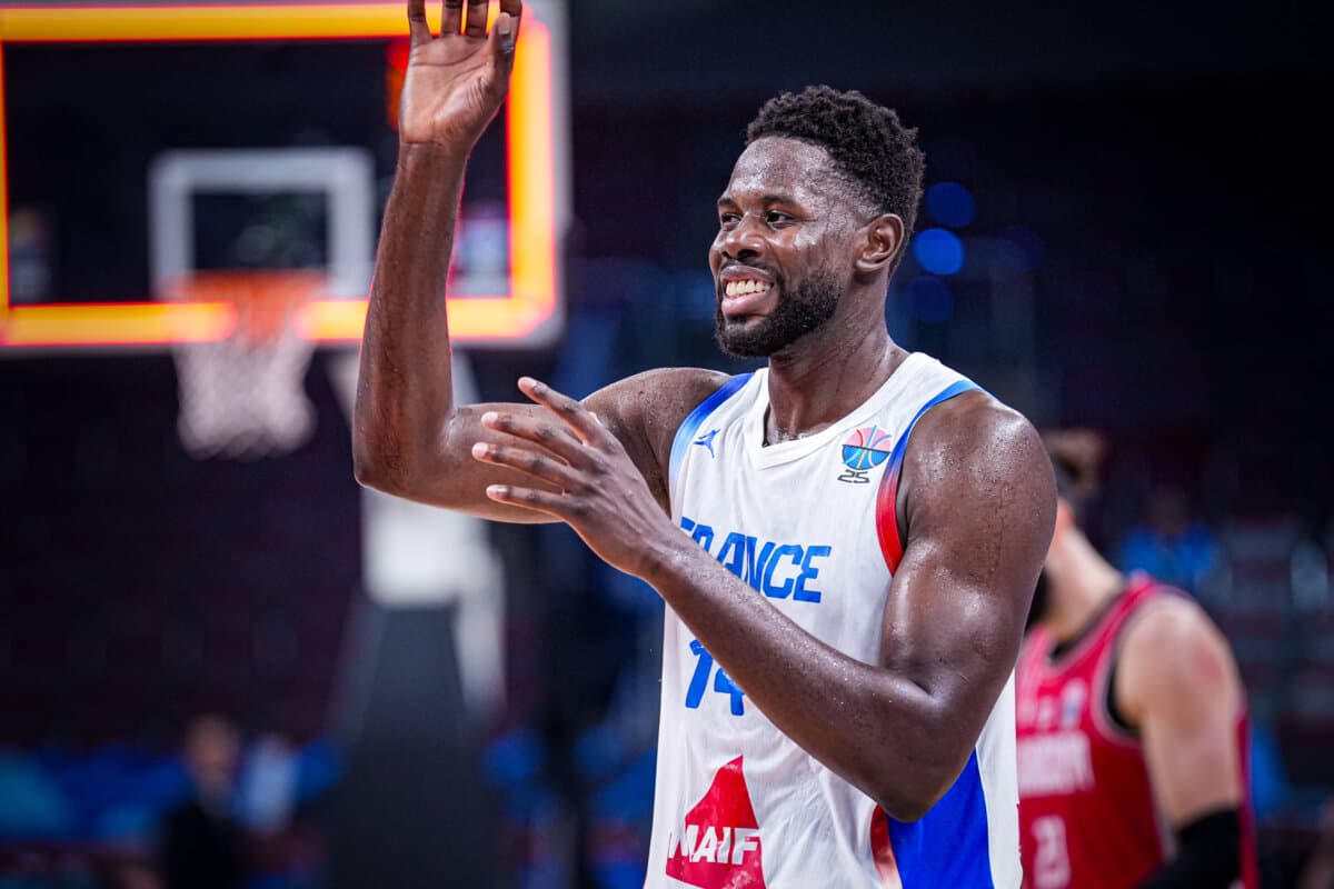 Mouhammadou Jaiteh (France) face à Géorgie, EuroBasket, 7 septembre 2025