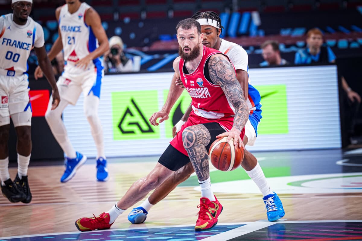 Sandro Mamukelashvili (Géorgie) face à France, EuroBasket, 7 septembre 2025
