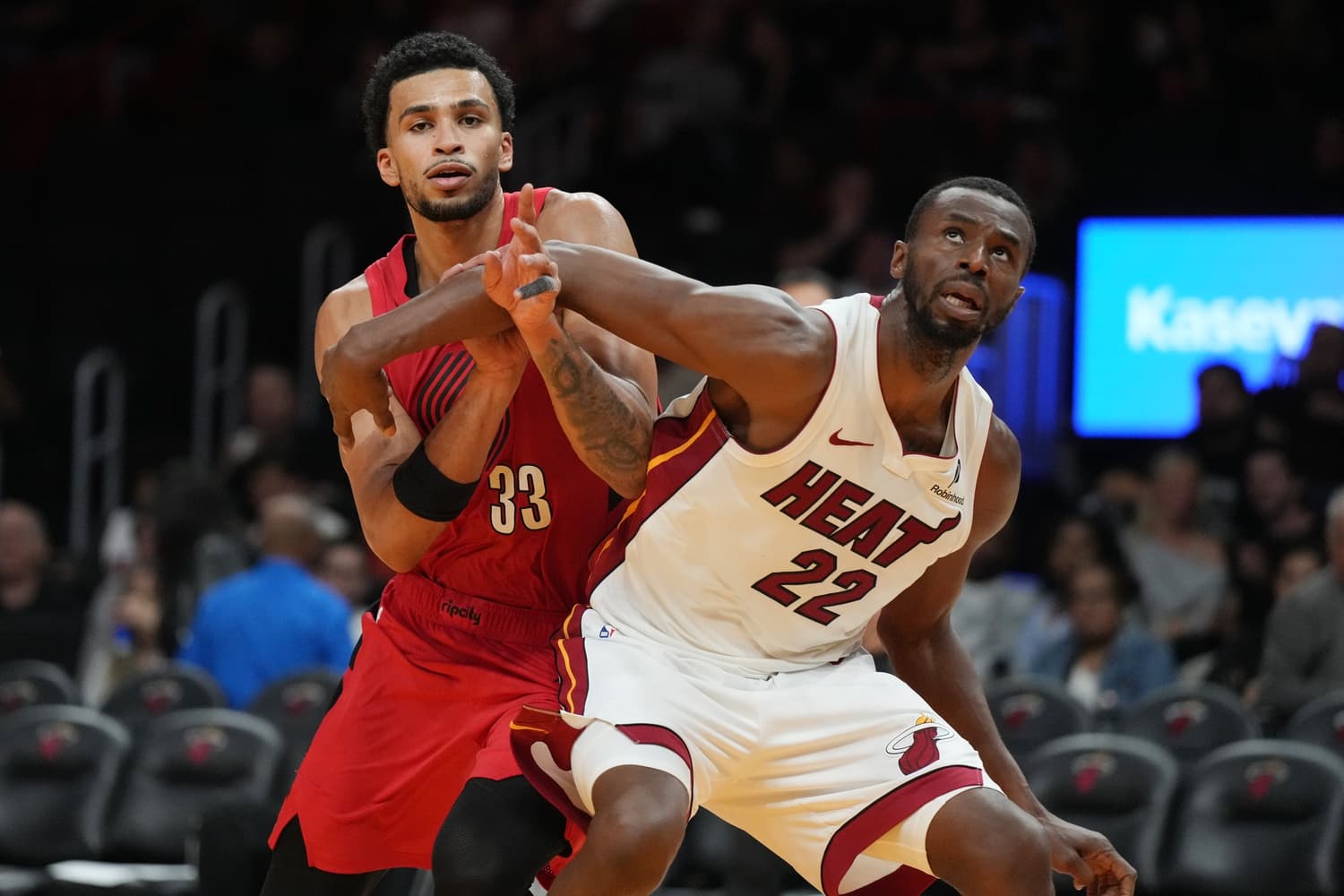Toumani Camara et les Blazers battus par le Heat