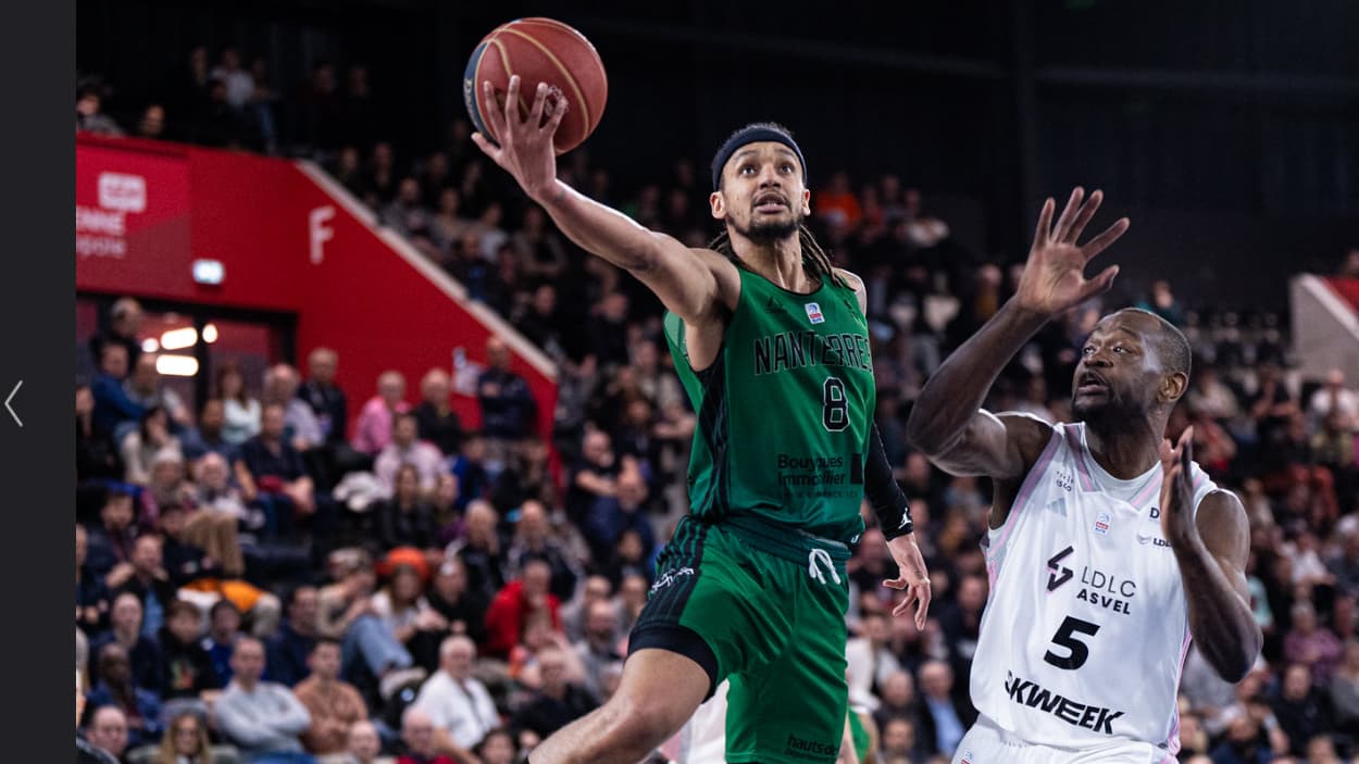 Benjamin Sene (Nanterre) face à l'ASVEL Benjamin Sene (Nanterre) face à l'ASVEL