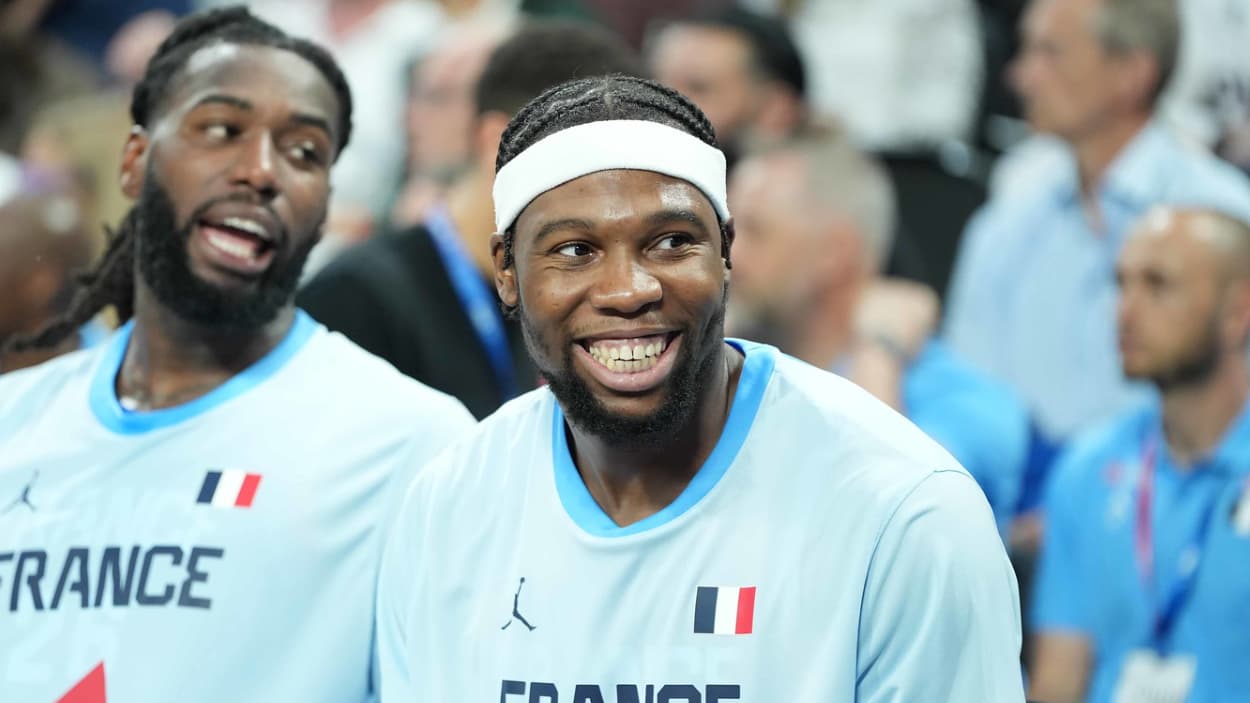 Guerschon Yabusele (France) aux côtés de Mathias Lessort Guerschon Yabusele (France) aux côtés de Mathias Lessort