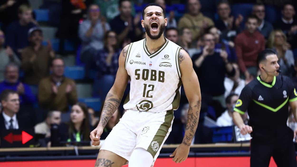 Mathis Dossou-Yovo (Saint-Quentin) exulte contre Le Portel Mathis Dossou-Yovo (Saint-Quentin) exulte contre Le Portel