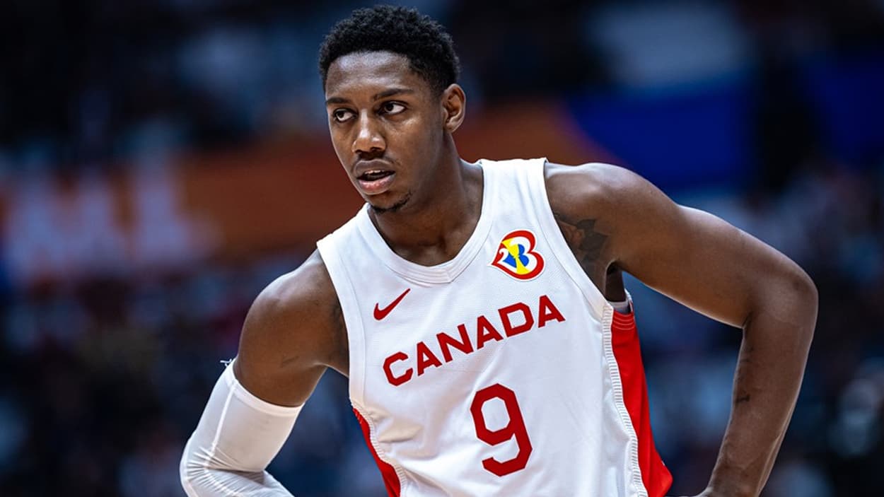 R.J. Barrett (Canada) à la coupe du monde 2023 R.J. Barrett (Canada) à la coupe du monde 2023