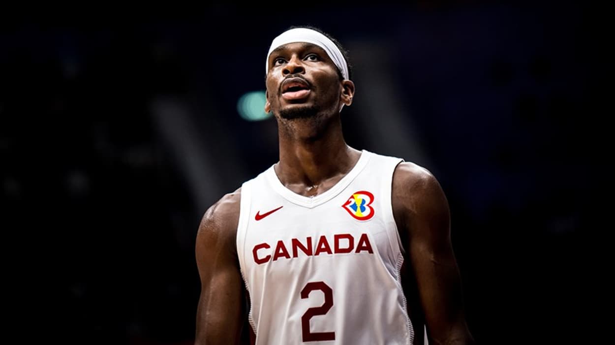 Shai Gilgeous-Alexander (Canada) à la coupe du Monde 2023 Shai Gilgeous-Alexander (Canada) à la coupe du Monde 2023